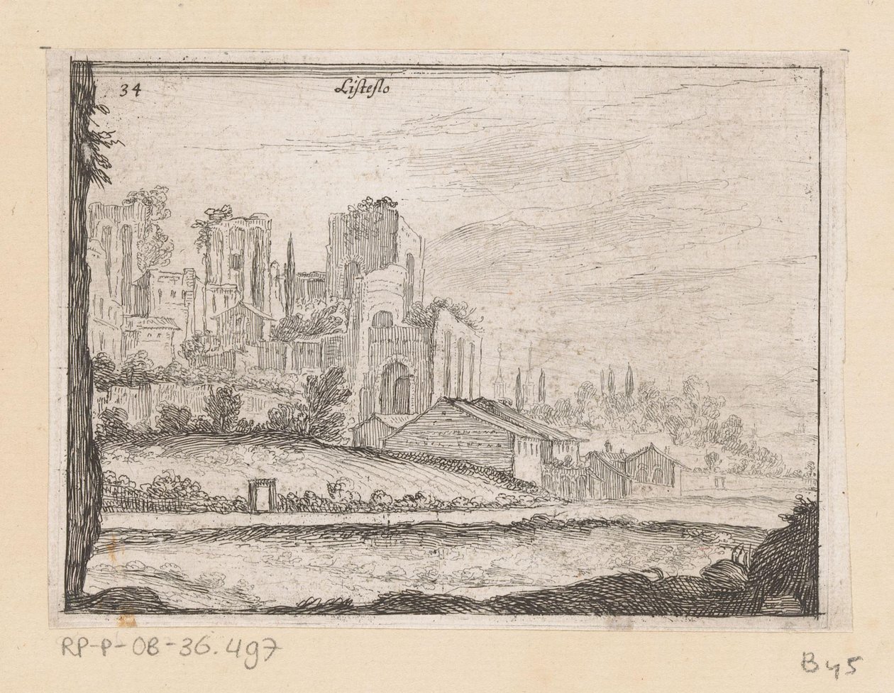 Ruinen des Palazzo Maggiore in Rom von Giovanni Battista Mercati