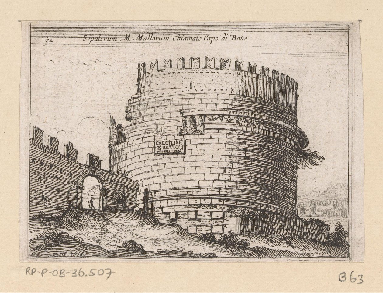 Grabmal der Caecilia Metella in Rom von Giovanni Battista Mercati