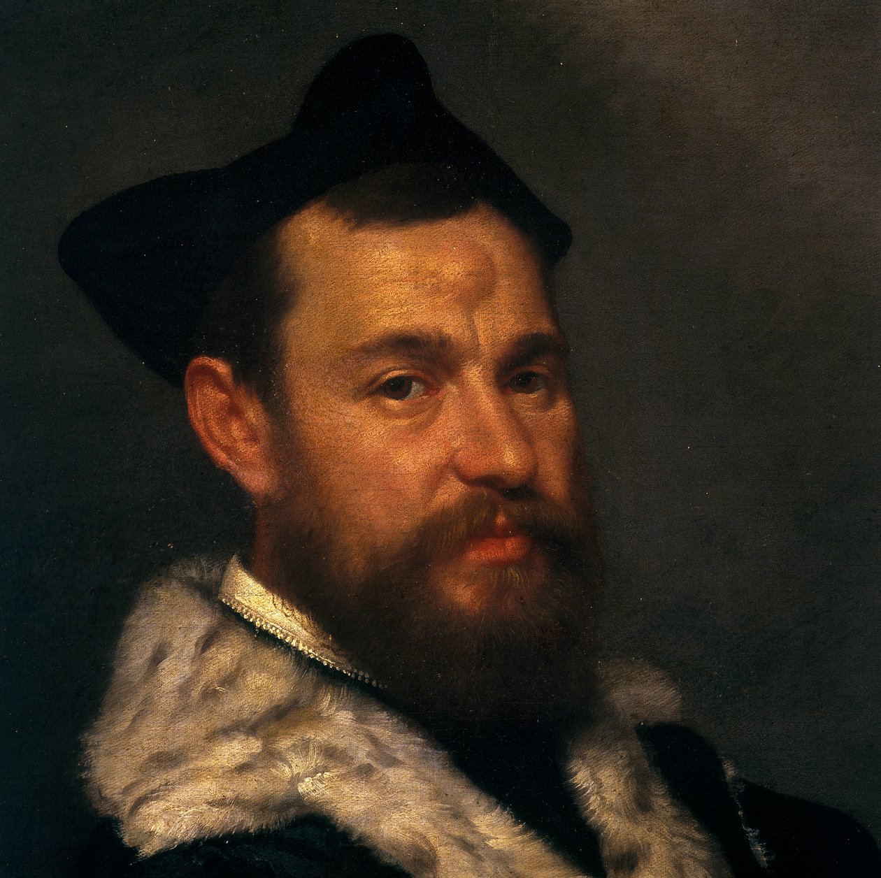 Porträt eines Magistrats (Detail) von Giovanni Battista Moroni
