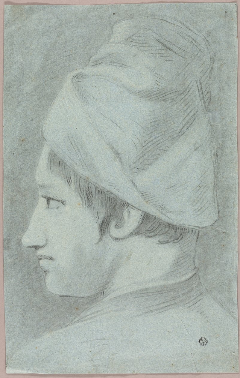 Kopf eines Jungen mit Hut im Profil von Giovanni Battista Piazzetta