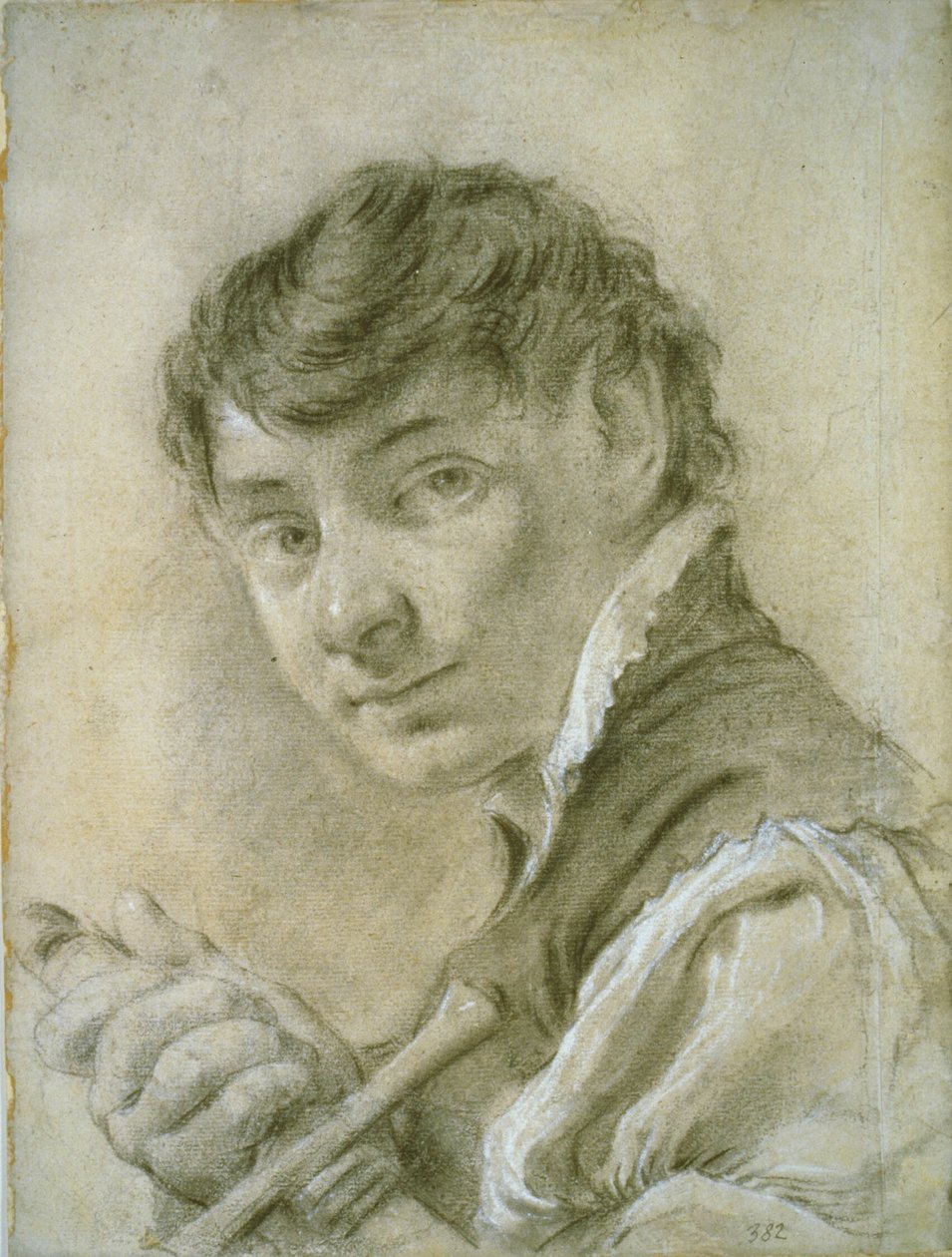 Porträt eines jungen Mannes mit einem Schwert von Giovanni Battista Piazzetta