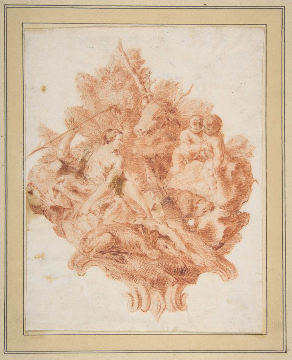 Vignette zur Illustration von Torquato Tassos "Gerusalemme Liberata" (X:78) von Giovanni Battista Piazzetta
