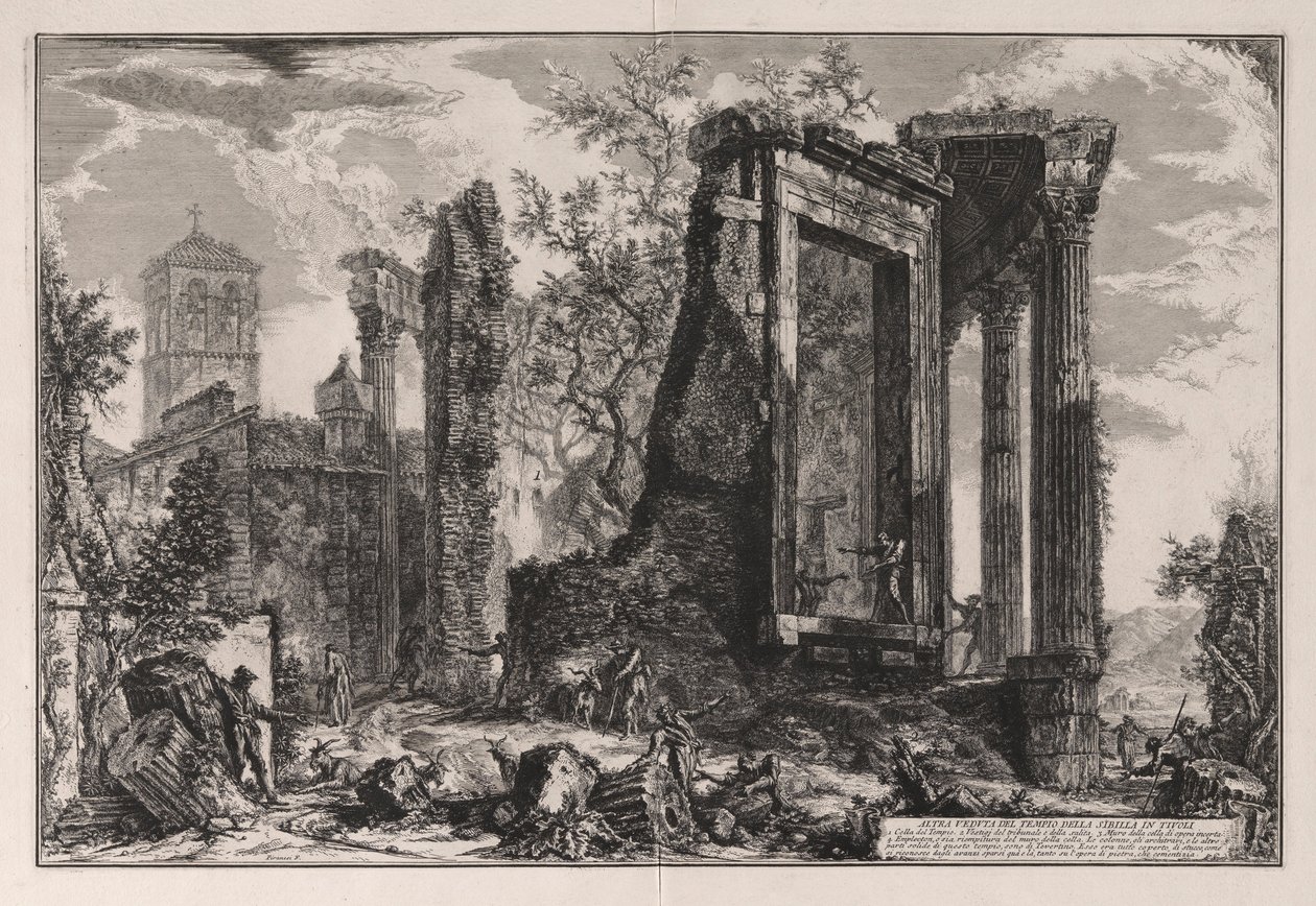 Altra Veduta del Tempio della Sibilla in Tivoli, aus Vedute di Roma von Giovanni Battista Piranesi