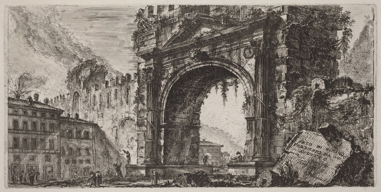 Arco di Rimino, erbaut von Augustus von Giovanni Battista Piranesi