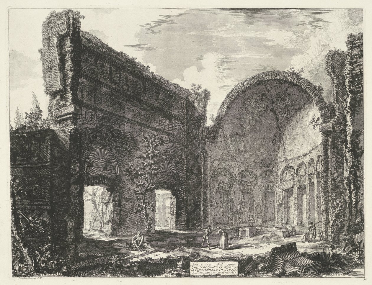 Bibliothek in der Villa Adriana in Tivoli von Giovanni Battista Piranesi