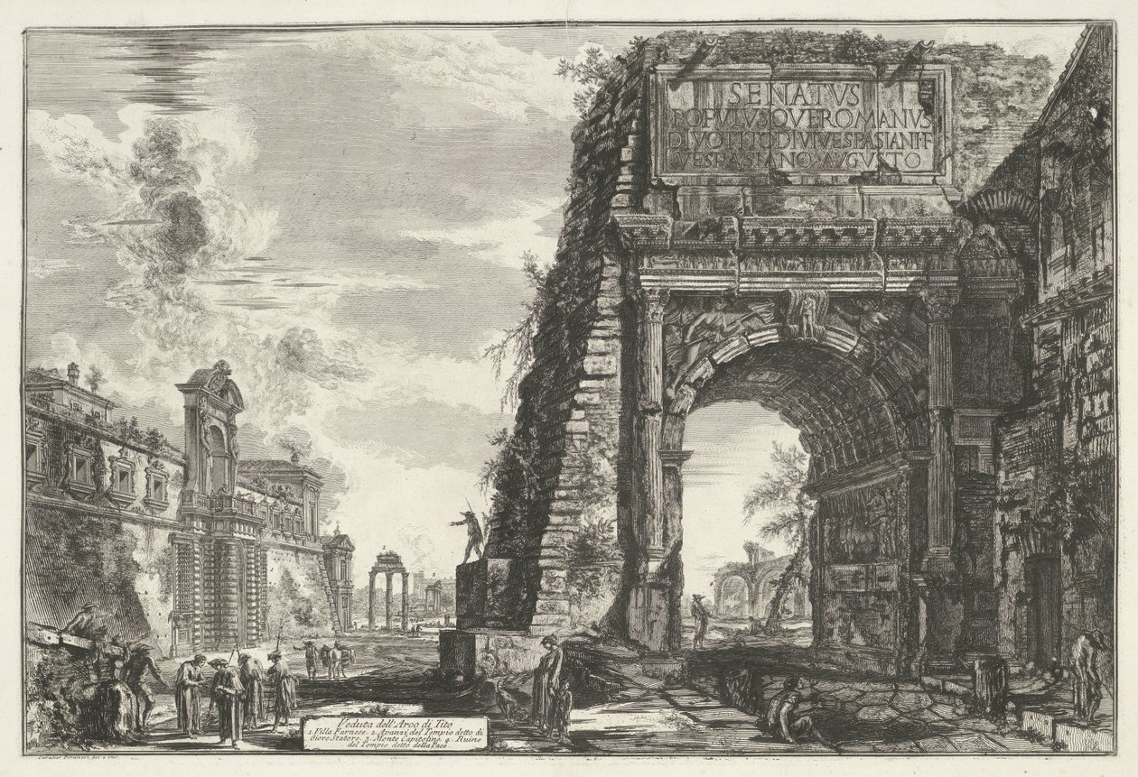 Boog van Titus te Rome von Giovanni Battista Piranesi
