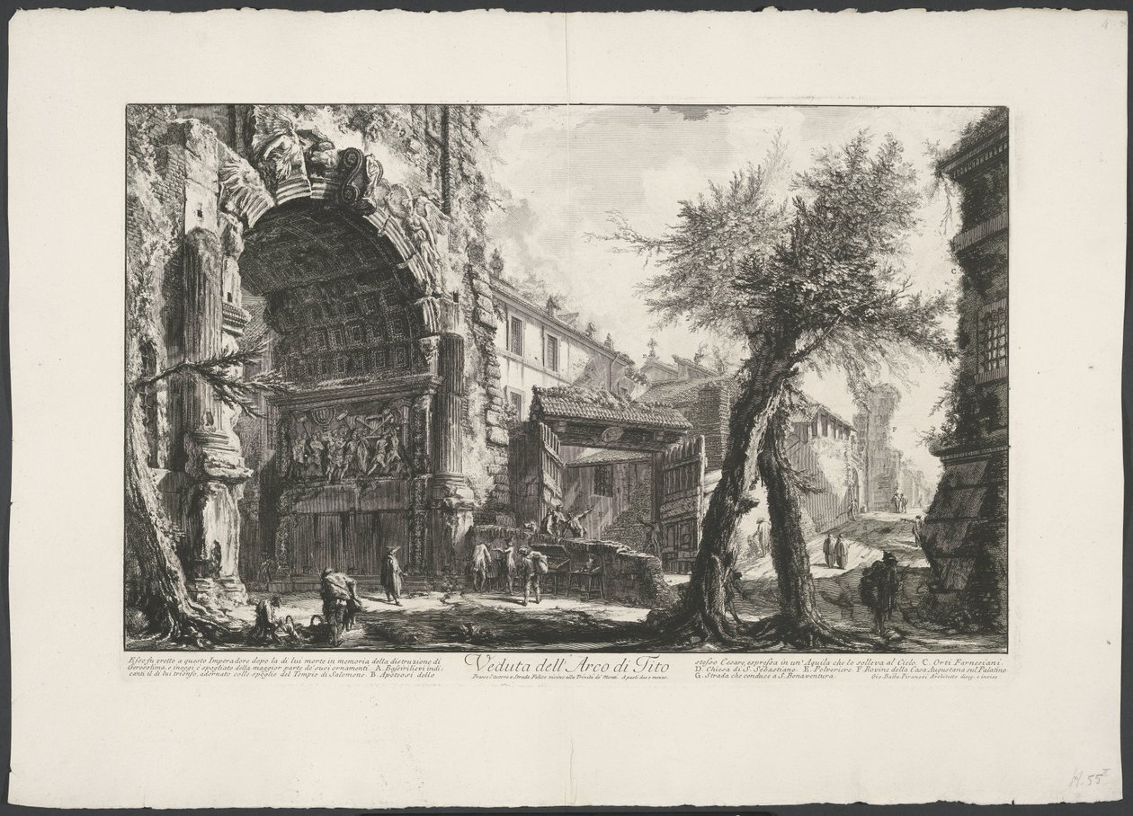 Bogen des Titus in Rom von Giovanni Battista Piranesi