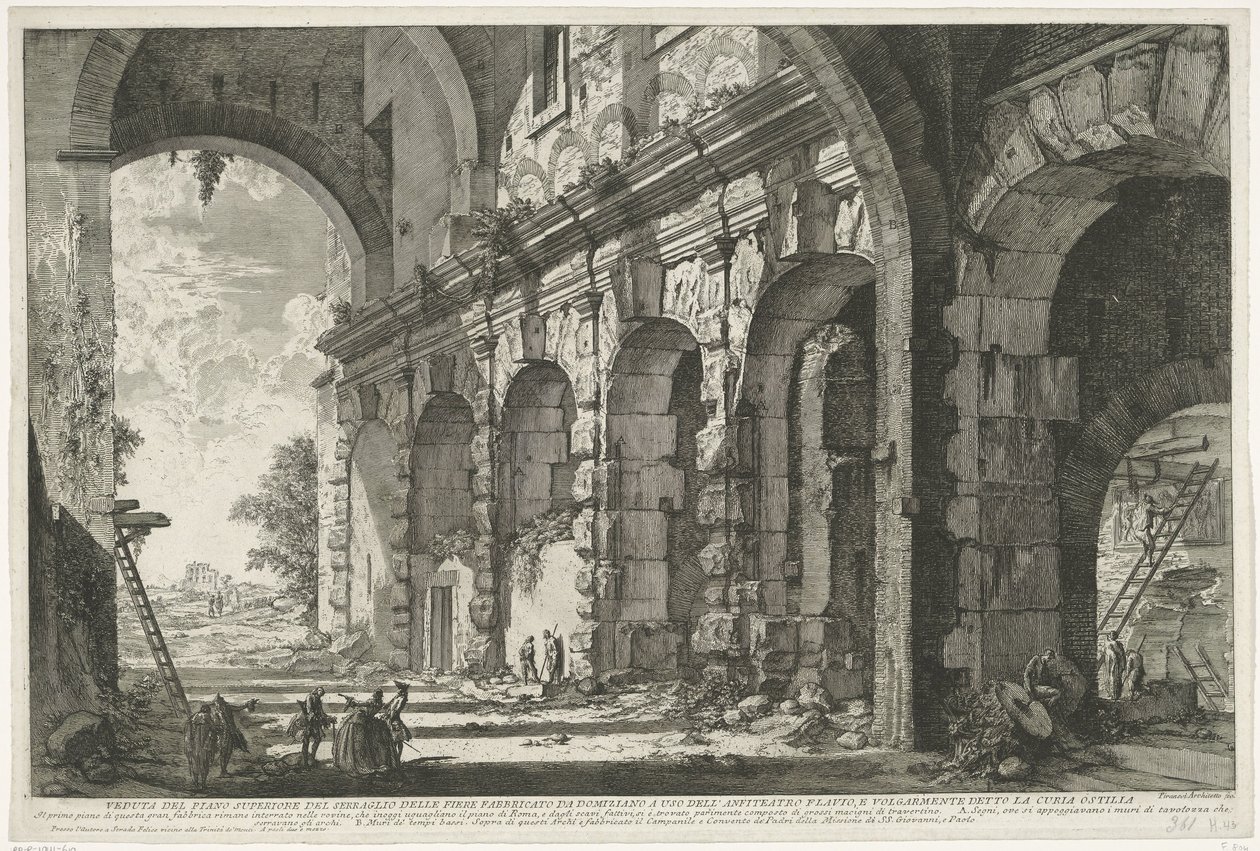 Fundament der Santi Giovanni e Paolo in Rom von Giovanni Battista Piranesi