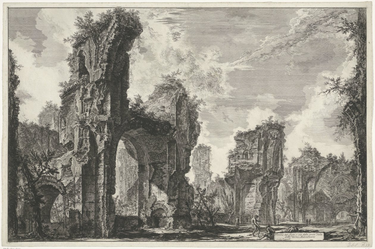 Ruinen des Sisto, oder der großen Halle der Antoninischen Thermen von Giovanni Battista Piranesi