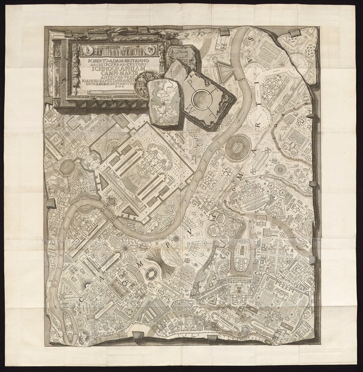 Ichnographia des Marsfeldes der antiken Stadt von Giovanni-Battista Piranesi