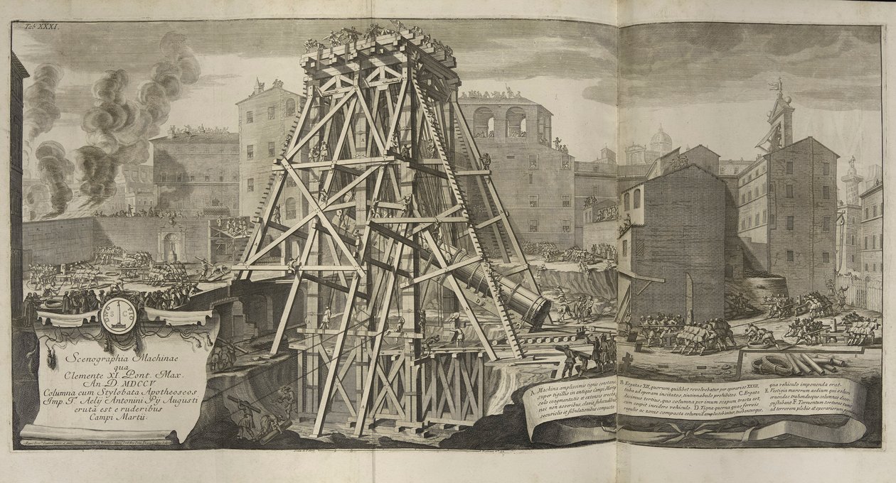 Giovanni Battista Piranesi, Mitglied der Königlichen Gesellschaft der Altertumsforscher, Das Marsfeld des antiken Rom von Giovanni Battista Piranesi