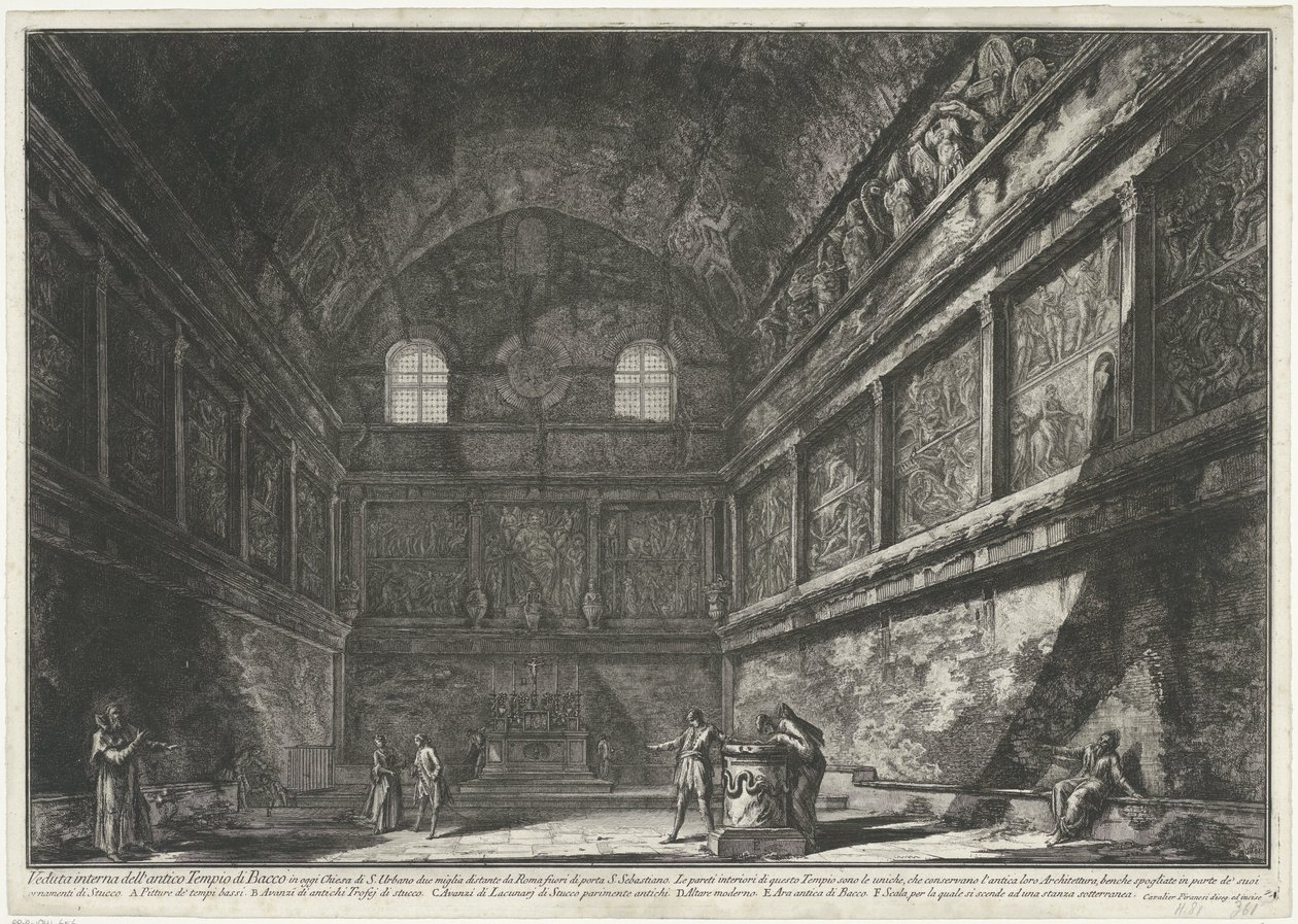 Innenansicht der Chiesa di Sant’Urbano in Rom von Giovanni Battista Piranesi
