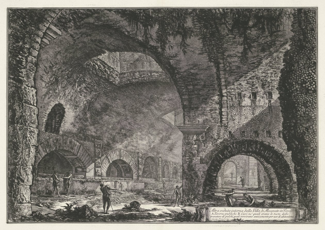 Innenraum des Tempels des Hercules Victor in Tivoli von Giovanni Battista Piranesi