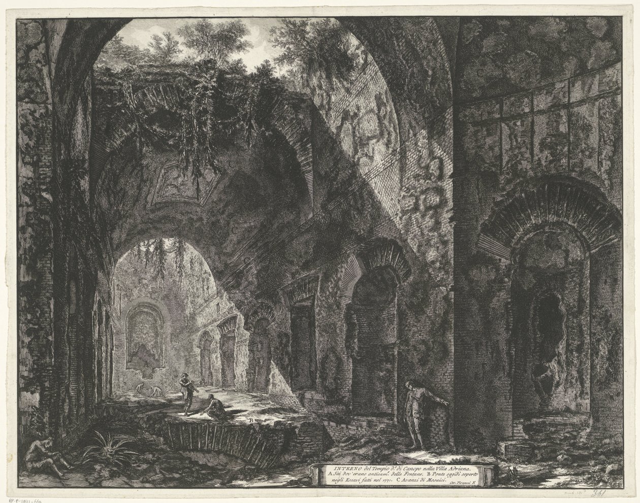 Innenraum des Tempels des Gottes Canopus in der Villa Adriana in Tivoli von Giovanni Battista Piranesi