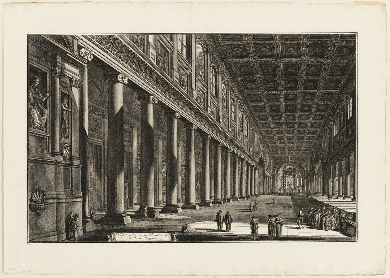 Innenansicht der Basilika S. Maria Maggiore, aus Ansichten von Rom von Giovanni Battista Piranesi