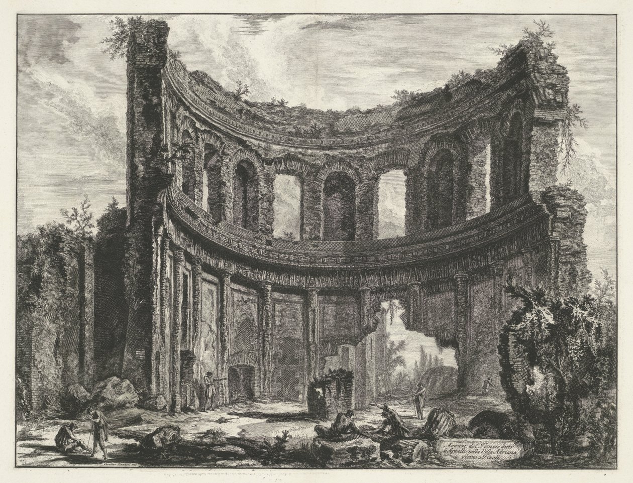 Kleiner Palast in der Villa Adriana in Tivoli von Giovanni Battista Piranesi