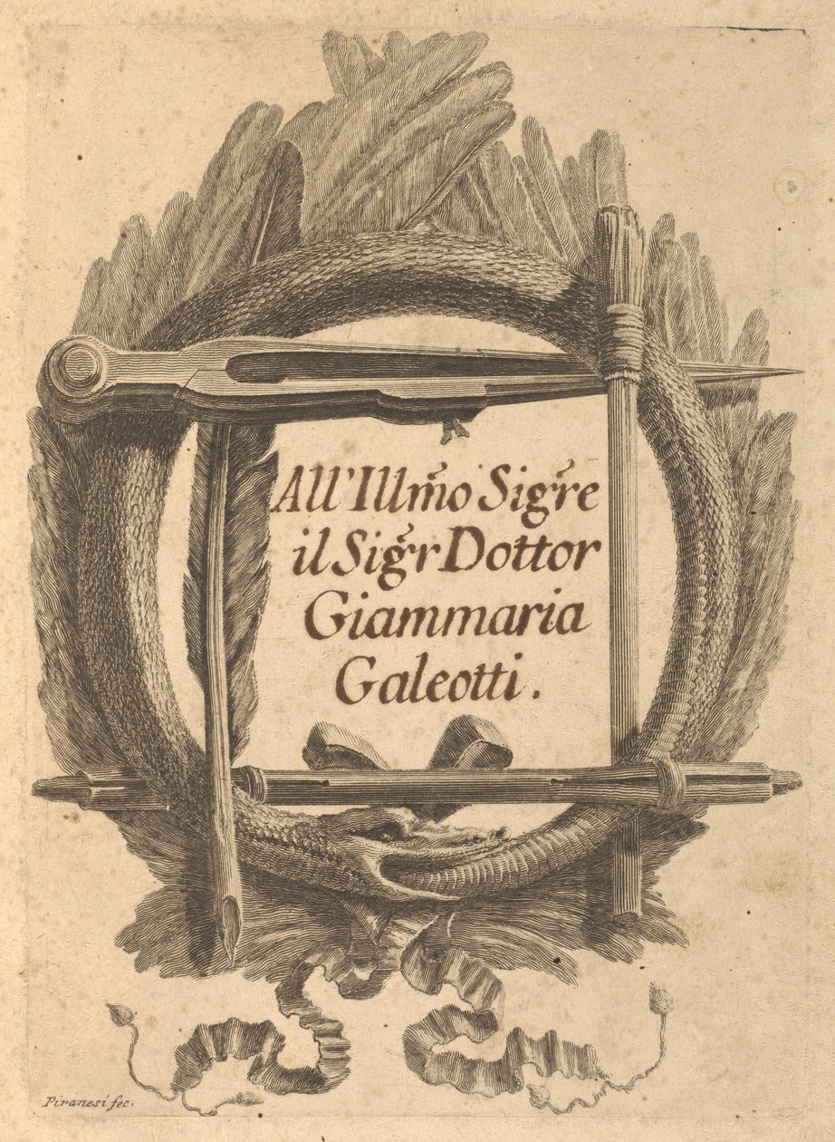Rechtfertigungsbriefe an Milord Charlemont und seine Agenten in Rom von Giovanni Battista Piranesi