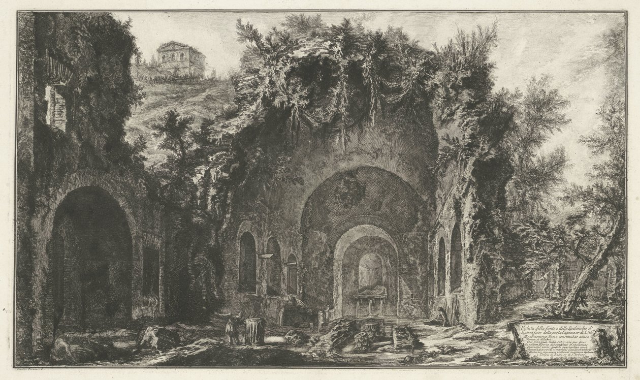 Nymphaeum von Egeria bei Rom von Giovanni Battista Piranesi