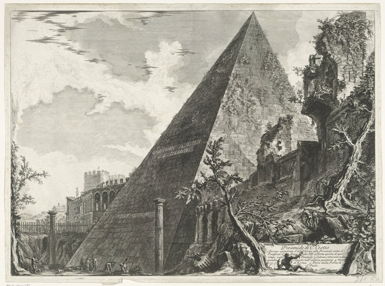 Pyramide des Cestius in Rom von Giovanni Battista Piranesi