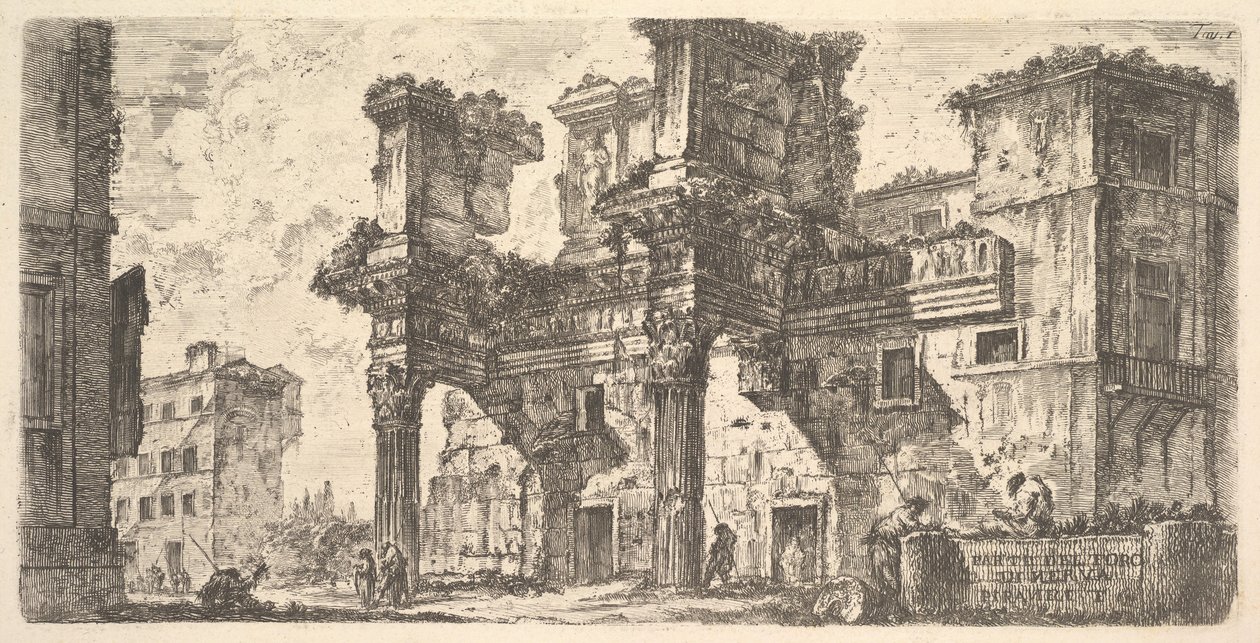 Teil des Forums von Nerva, ca. 1748 von Giovanni Battista Piranesi