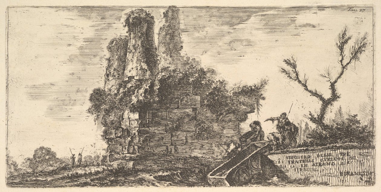 Grab der drei Curiatii-Brüder in Albano, ca. 1748 von Giovanni Battista Piranesi