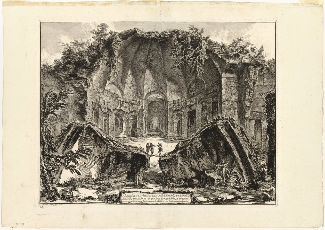 Überreste des Tempels des Gottes Canopus in der Villa Hadrians, Tivoli, aus Ansichten von Rom von Giovanni Battista Piranesi