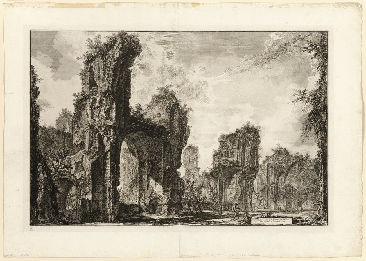 Ruinen des Xystus, der zentralen Halle der Antoninischen Bäder, aus Ansichten von Rom von Giovanni Battista Piranesi