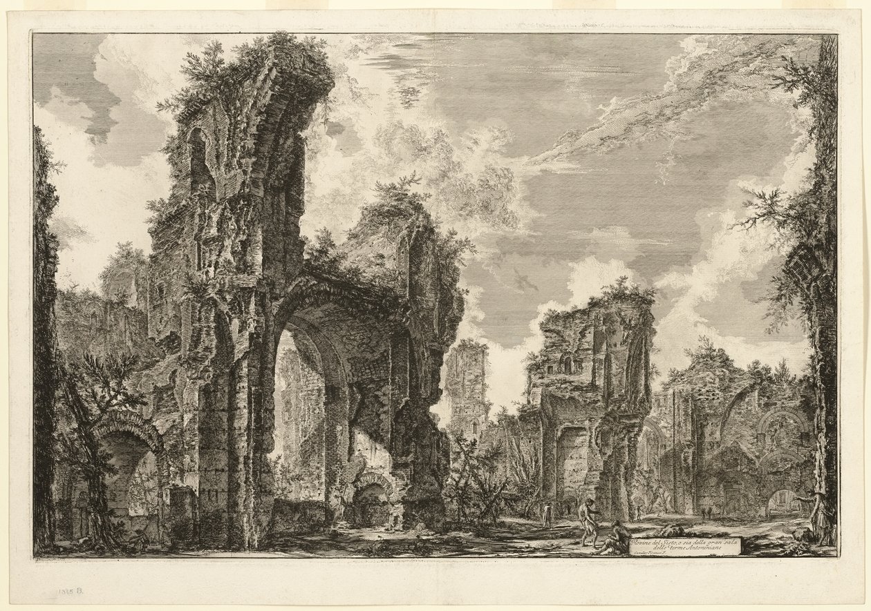 Ruinen des Xystus, der zentralen Halle der Antoninischen Bäder, aus Ansichten von Rom von Giovanni Battista Piranesi