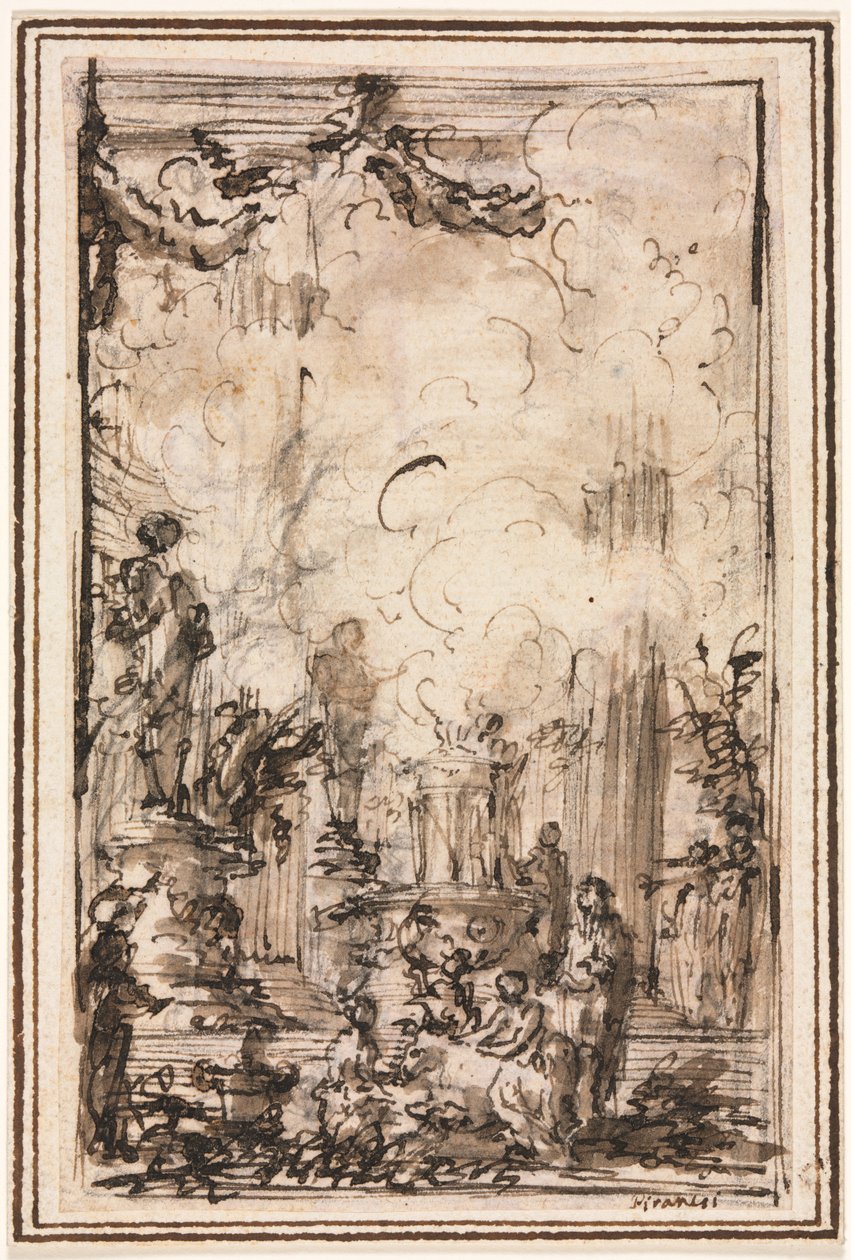 Opfergabe in einem Tempel, nach 1750 von Giovanni Battista Piranesi