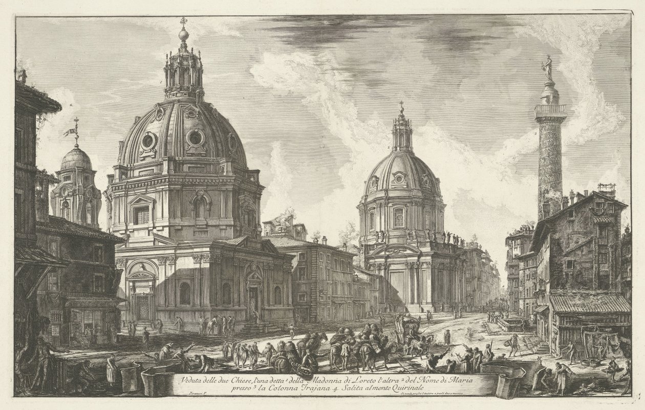 Santa Maria di Loreto und Santissimo Nome di Maria in Rom von Giovanni Battista Piranesi