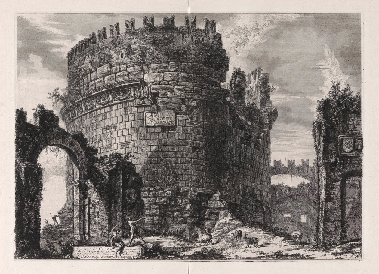 Sepolcro di Cecilia Metella von Giovanni-Battista Piranesi