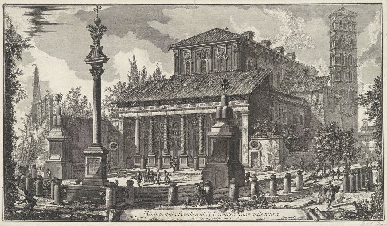 Sankt Laurentius vor den Mauern in Rom von Giovanni-Battista Piranesi
