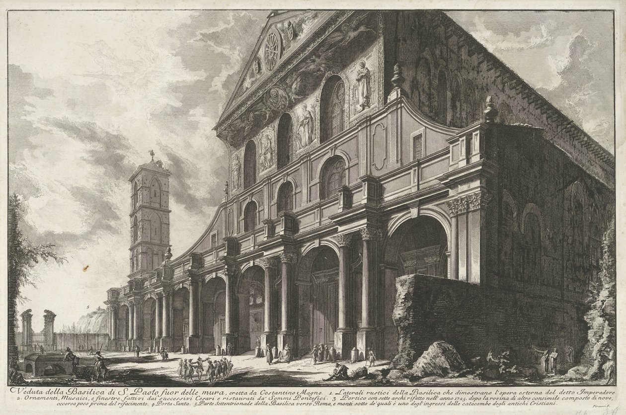 Sankt Paul vor den Mauern in Rom von Giovanni Battista Piranesi