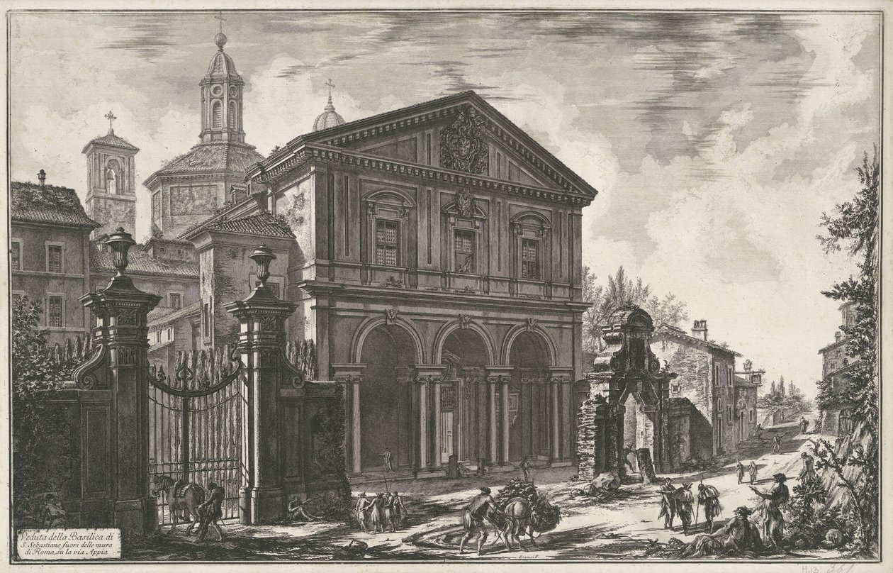 Sankt Sebastian vor den Mauern in Rom (Ansichten von Rom) von Giovanni Battista Piranesi