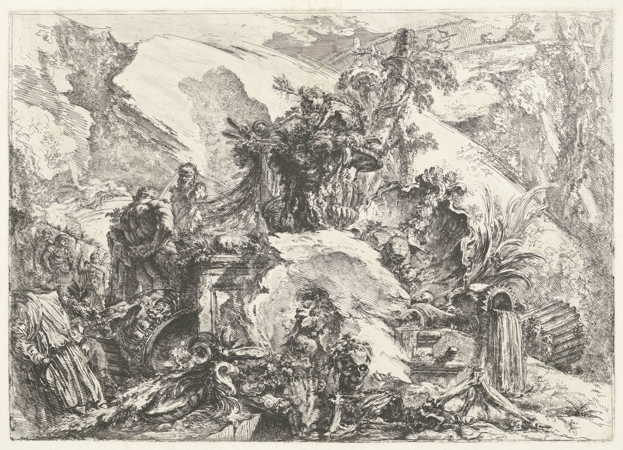 Skelette und Skulpturen von Giovanni-Battista Piranesi