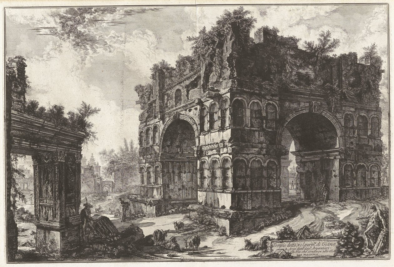 Tempio detto volgarm.te di Giano. A. Arco detto degl von Giovanni Battista Piranesi