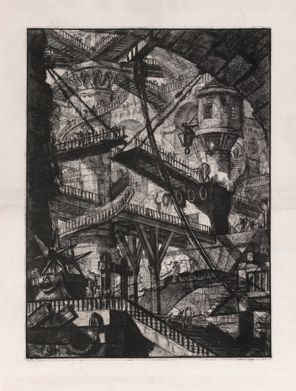 Die Zugbrücke, Platte 7 aus Carceri d von Giovanni Battista Piranesi