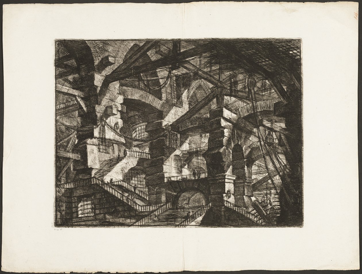 Der gotische Bogen, Tafel 14 aus Imaginary Prisons von Giovanni Battista Piranesi