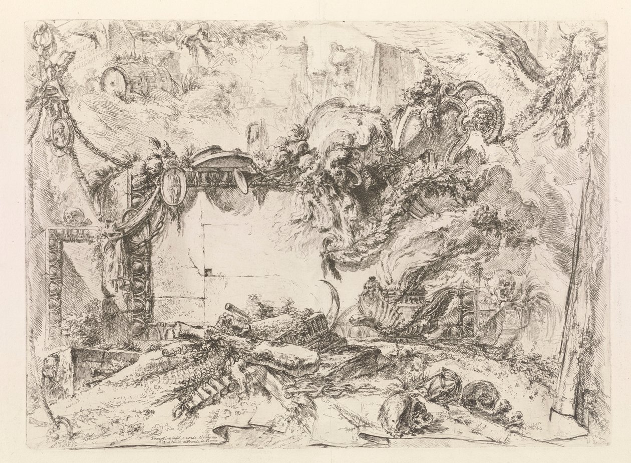 Die monumentale Tafel, aus Grotteschi (Grotesken) von Giovanni Battista Piranesi