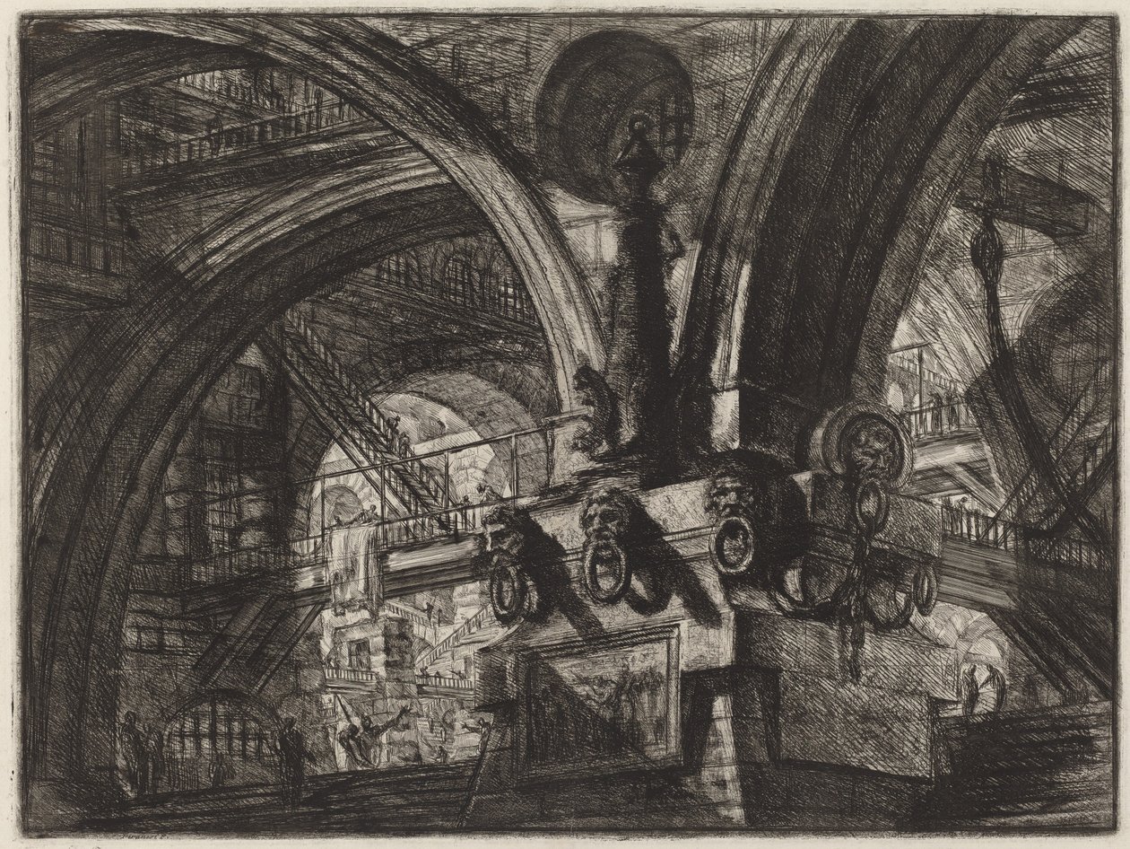 Der Pier mit einer Lampe von Giovanni Battista Piranesi