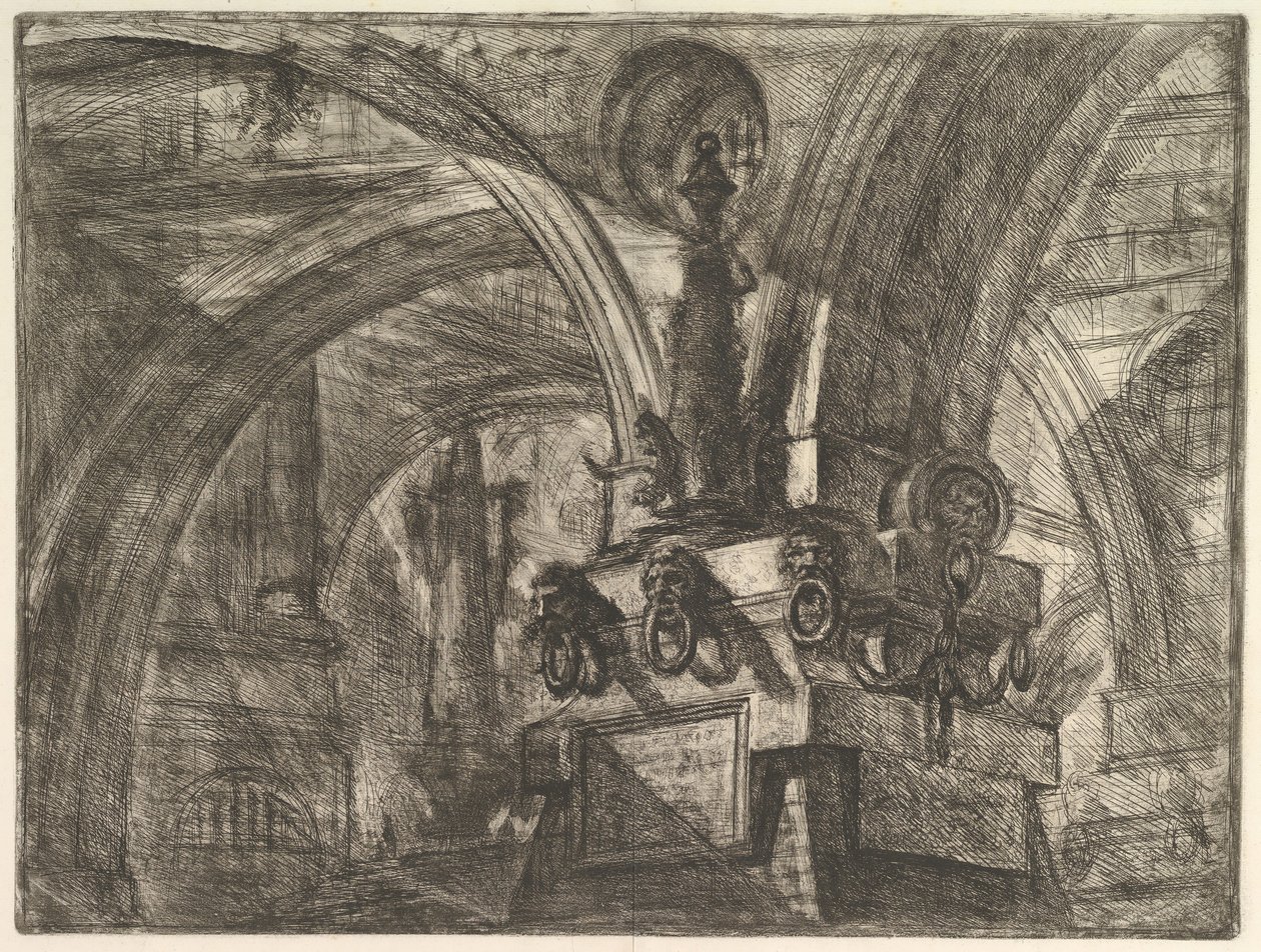 Der Pier mit einer Lampe, aus Carceri d