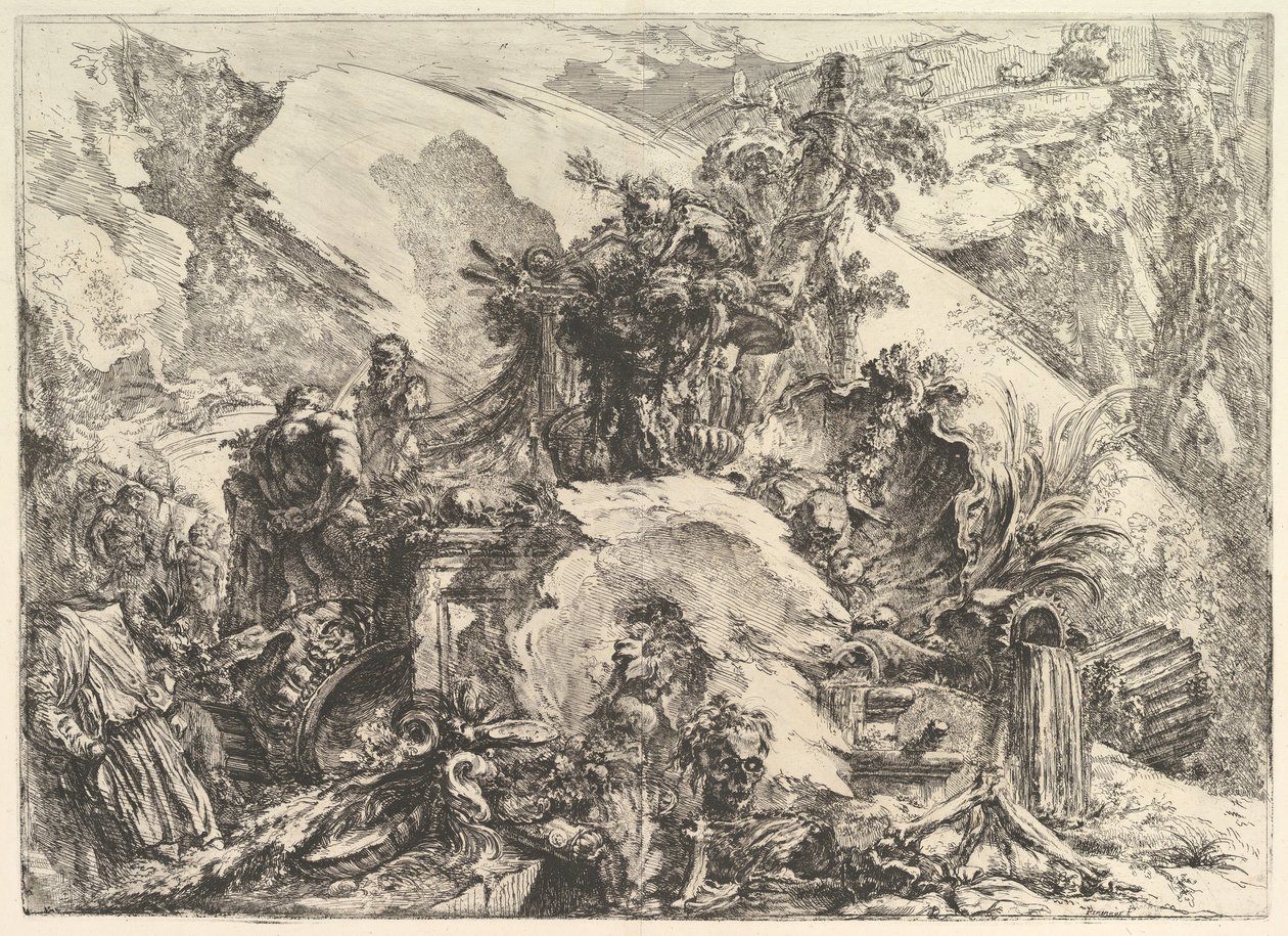 Die Skelette, aus Grotteschi, ca. 1748 von Giovanni Battista Piranesi