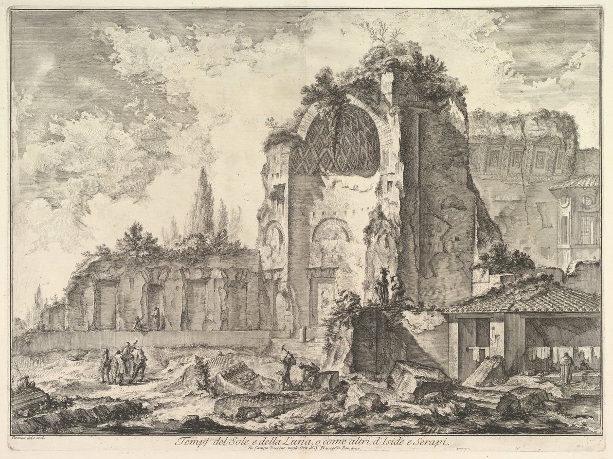 Der Tempel der Venus und Roma fälschlicherweise Tempel von Sol und Luna genannt von Giovanni-Battista Piranesi