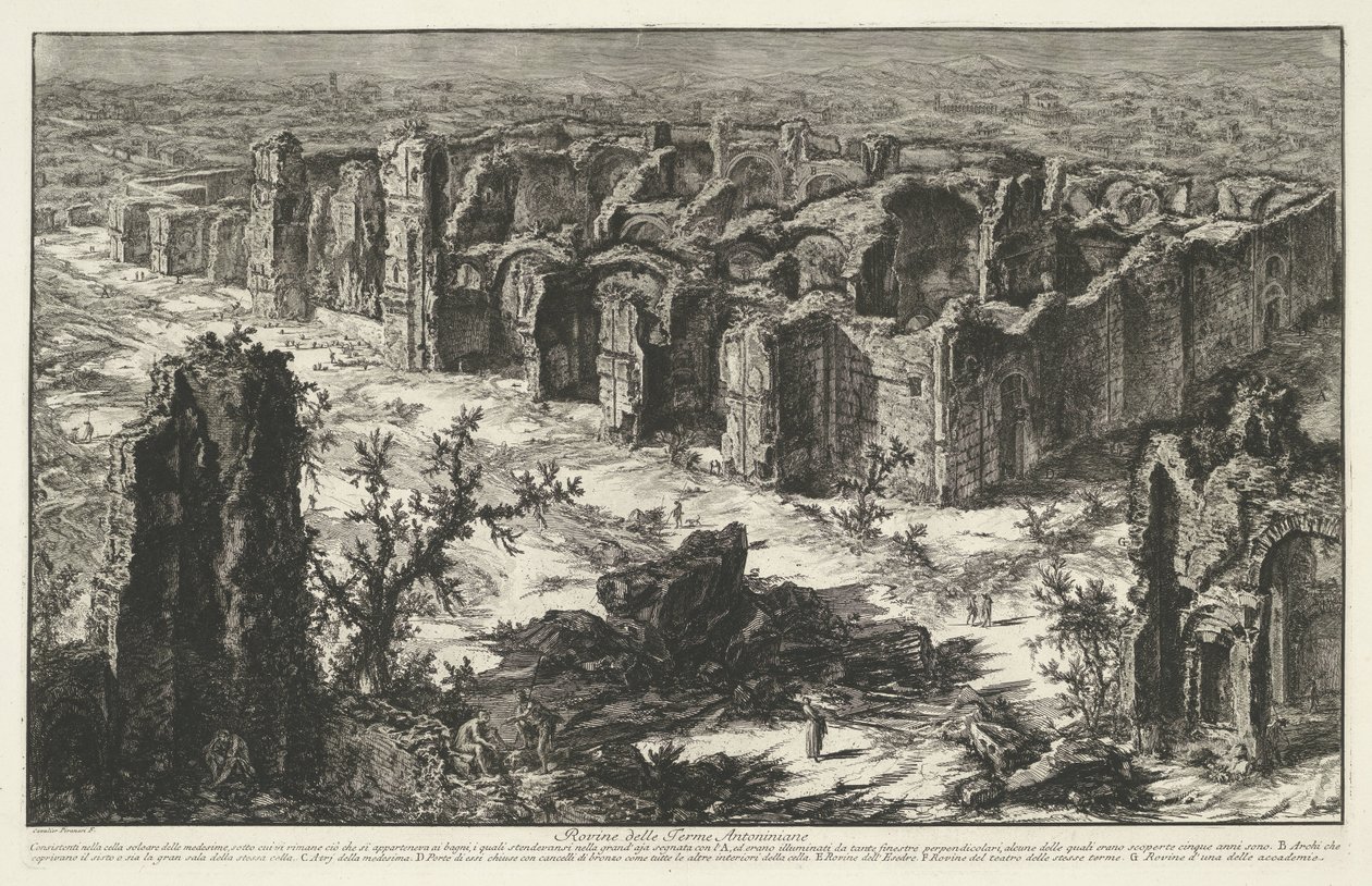Thermen von Caracalla in Rom von Giovanni Battista Piranesi