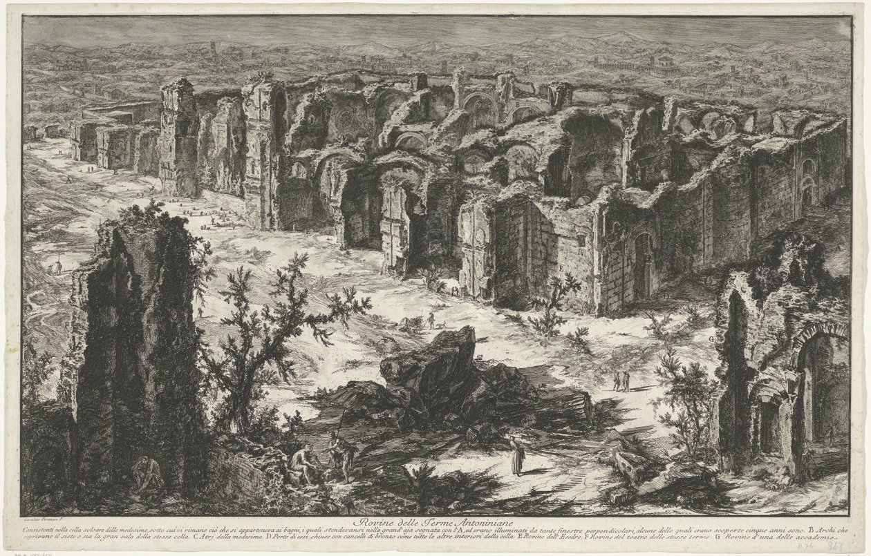 Thermen von Caracalla in Rom von Giovanni Battista Piranesi