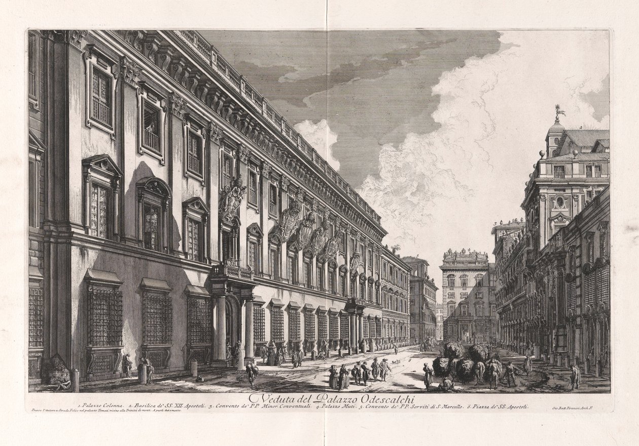 Veduta del Palazzo Odescalchi, aus Vedute di Roma von Giovanni Battista Piranesi