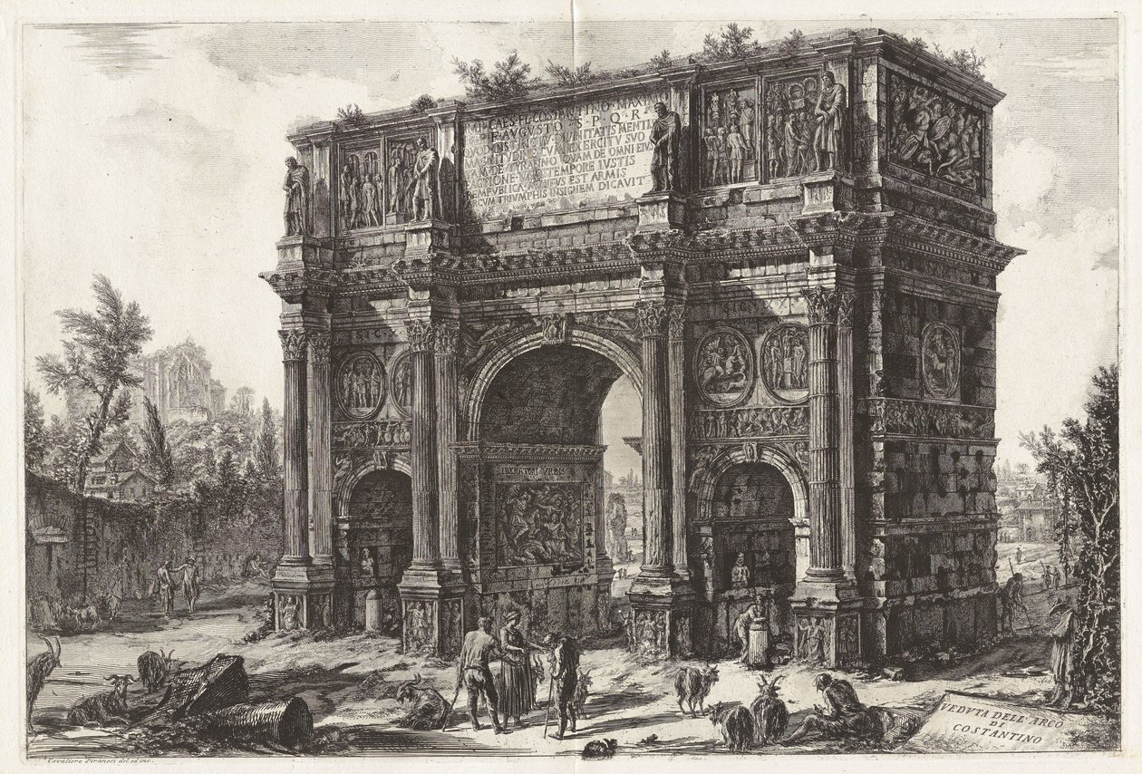 Ansicht des Konstantinsbogens, aus Vedute di Roma von Giovanni Battista Piranesi