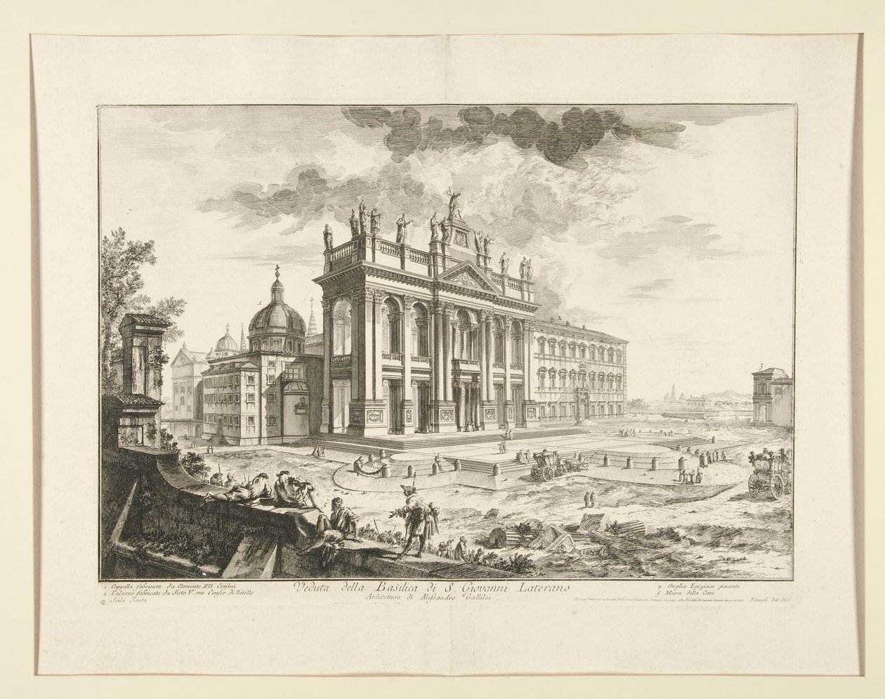 Ansicht der Basilika S. Giovanni Laterano, aus Vedute di Roma von Giovanni Battista Piranesi