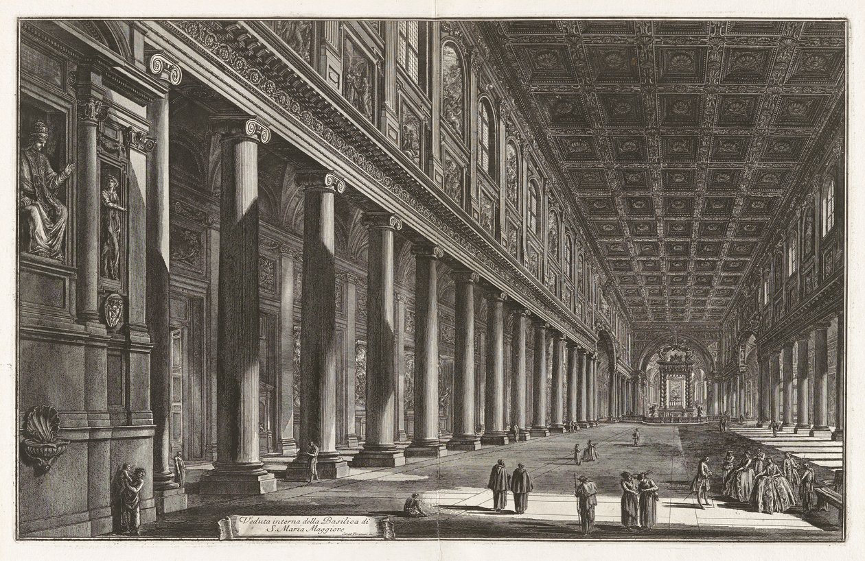 Veduta interna della Basilica di S. Maria Maggiore (Innenansicht der Basilika Santa Maria Maggiore), aus Vedute di Roma (Ansichten von Rom) von Giovanni-Battista Piranesi