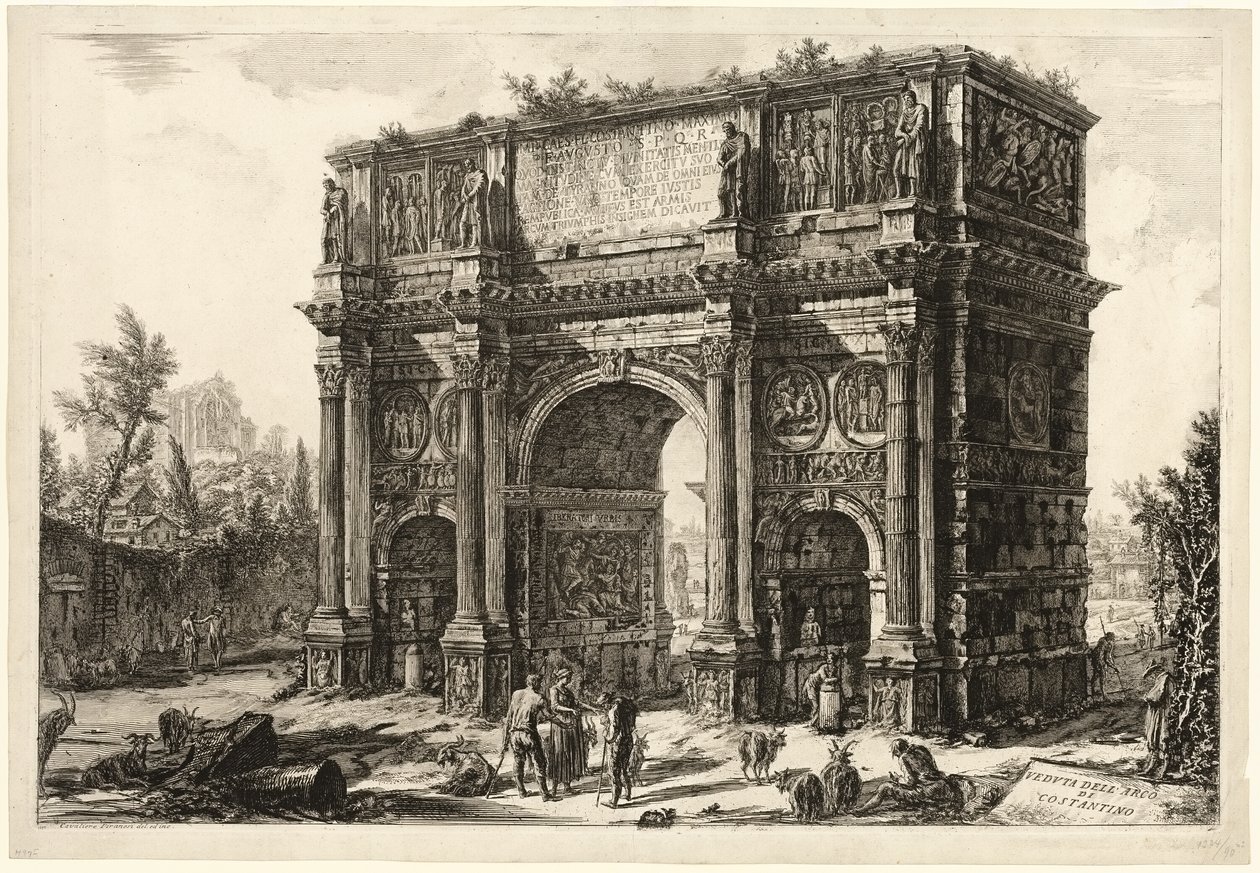Ansicht des Konstantinsbogens, aus Ansichten von Rom von Giovanni Battista Piranesi